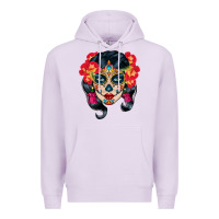 Lilac sugar skull Premium Hoodie - BundleAndBundleShop