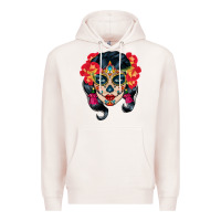 Pale Pink sugar skull Premium Hoodie - BundleAndBundleShop