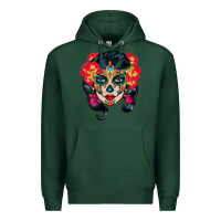 Sports Green sugar skull Premium Hoodie - BundleAndBundleShop