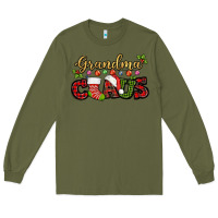 Army Green Grandma claus with christmas gift sock mother's Long Sleeve Tee - HowdyJamesFarm