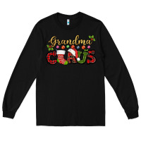 Black Grandma claus with christmas gift sock mother's Long Sleeve Tee - HowdyJamesFarm