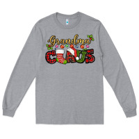 Heather Grey Grandma claus with christmas gift sock mother's Long Sleeve Tee - HowdyJamesFarm