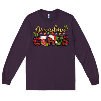Plum Grandma claus with christmas gift sock mother's Long Sleeve Tee - HowdyJamesFarm
