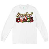 White Grandma claus with christmas gift sock mother's Long Sleeve Tee - HowdyJamesFarm