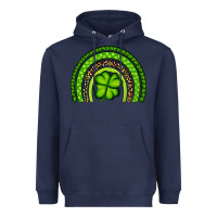 Navy St. Patrick's Day Shamrock Rainbow Heavyweight Hoodie - Artiststas