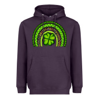 Plum St. Patrick's Day Shamrock Rainbow Heavyweight Hoodie - Artiststas