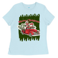 Baby Blue merry christmas y'all truck Ladies Tee - Bettercallsaul