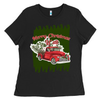Black merry christmas y'all truck Ladies Tee - Bettercallsaul