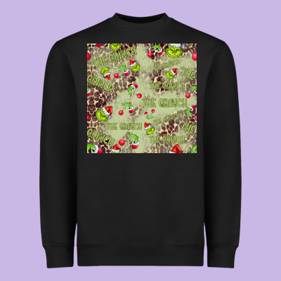 The Grinch Seamless Heavyweight Sweatshirt Designed By Cowhidedigitalart