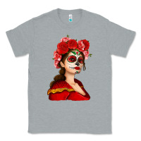 Heather Grey Sugar skull girl Classic Tee - NancyCooperArtShop