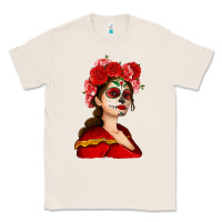 Natural Sugar skull girl Classic Tee - NancyCooperArtShop
