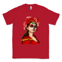 Red Sugar skull girl Classic Tee - NancyCooperArtShop