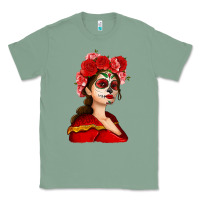 Sage Sugar skull girl Classic Tee - NancyCooperArtShop