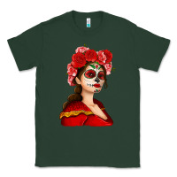 Sports Green Sugar skull girl Classic Tee - NancyCooperArtShop