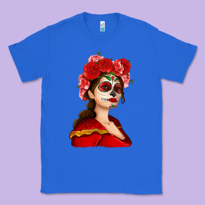 Sugar Skull Girl Classic Tee Designed By Nancycooperartshop
