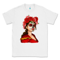 White Sugar skull girl Classic Tee - NancyCooperArtShop
