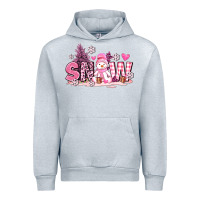 Heather Grey pink snowman and snow Urban Hoodie - AdoDesignShop