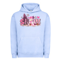Pigment Grape Ice pink snowman and snow Urban Hoodie - AdoDesignShop