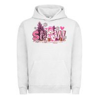 Pigment Lunar Rock pink snowman and snow Urban Hoodie - AdoDesignShop