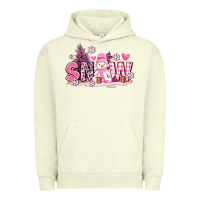 Pigment Pistachio pink snowman and snow Urban Hoodie - AdoDesignShop