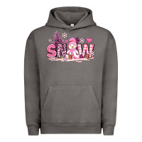 Pigment Tornado pink snowman and snow Urban Hoodie - AdoDesignShop