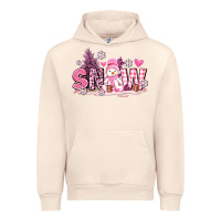 Sandshell pink snowman and snow Urban Hoodie - AdoDesignShop