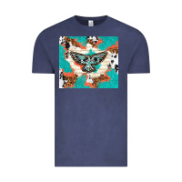 Vintage Denim freebird with leopard and cowhide pattern Vintage Tee - TumblerDesignByShophia