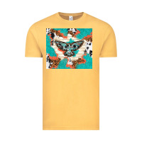 Vintage Mustard freebird with leopard and cowhide pattern Vintage Tee - TumblerDesignByShophia