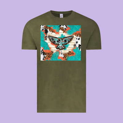 Freebird With Leopard And Cowhide Pattern Vintage Tee Designed By Tumblerdesignbyshophia
