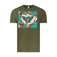 Vintage Olive freebird with leopard and cowhide pattern Vintage Tee - TumblerDesignByShophia