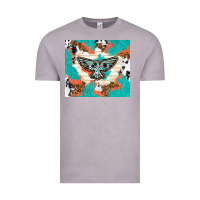 Vintage Zinc freebird with leopard and cowhide pattern Vintage Tee - TumblerDesignByShophia