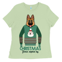Matcha German shepherd dog Christmas Ladies Tee - Bettercallsaul