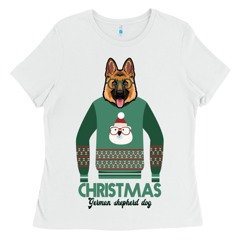 German Shepherd Dog Christmas Ladies Tee by Bettercallsaul | Teevron