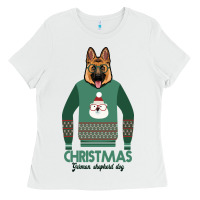 White German shepherd dog Christmas Ladies Tee - Bettercallsaul