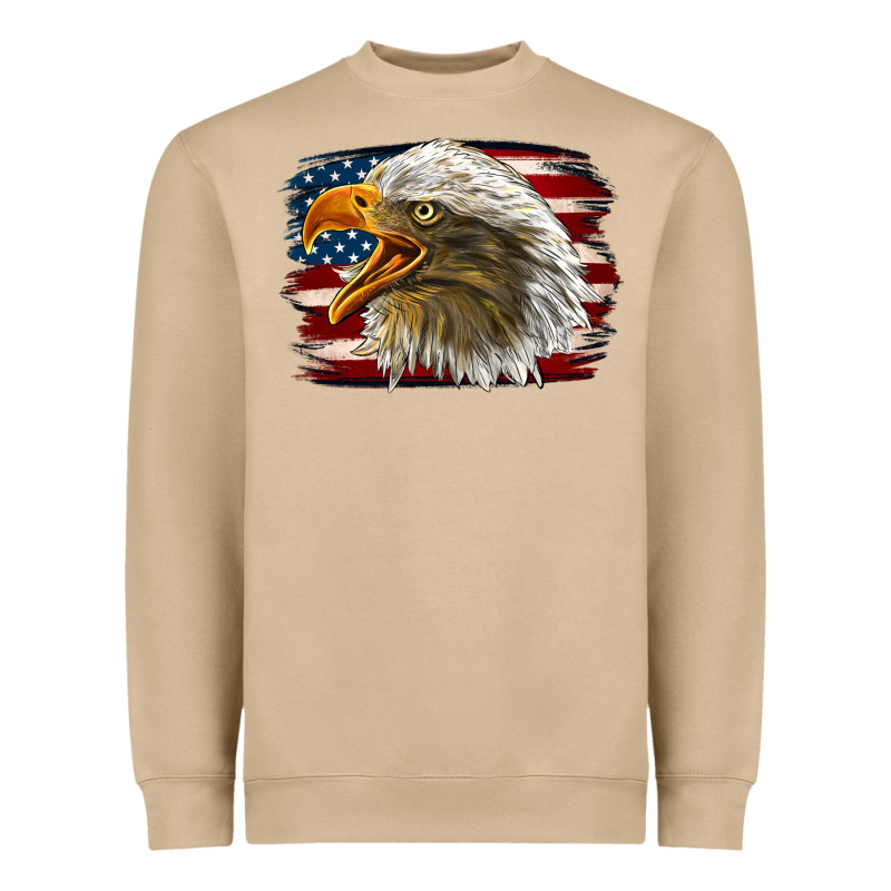 Western American Flag Eagle Heavyweight Sweatshirt by LillyAllenDesigns | Teevron