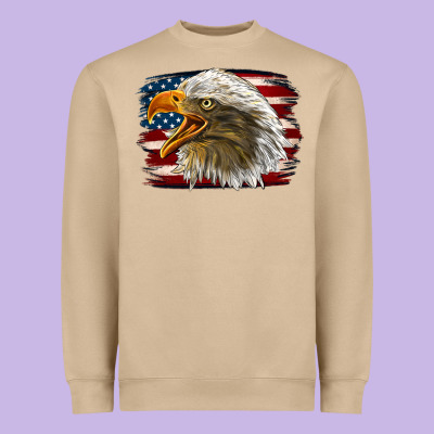 Western American Flag Eagle Heavyweight Sweatshirt Designed By Lillyallendesigns