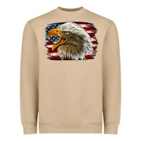 Mushroom Western American Flag Eagle Heavyweight Sweatshirt - LillyAllenDesigns