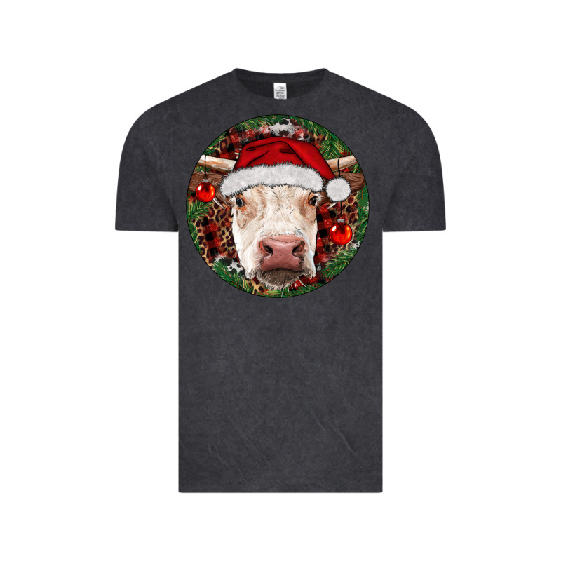 Hereford Cow Christmas Vintage Tee by RanaPortraitStore | Teevron