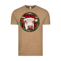Vintage Coffee Hereford Cow Christmas Vintage Tee - RanaPortraitStore