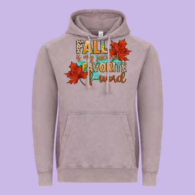 Fall Is My Second Favorite F Word Vintage Hoodie Designed By Cowgirlartshop