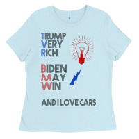 Baby Blue trump biden cars Ladies Tee - Bettercallsaul