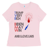 Bubblegum Pink trump biden cars Ladies Tee - Bettercallsaul