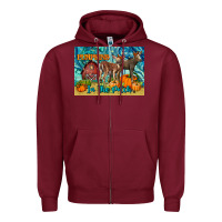 Burgundy Cutest Pumpkins In The Patch Zipper Hoodie - LillyAllenDesigns