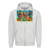 Dove Grey Cutest Pumpkins In The Patch Zipper Hoodie - LillyAllenDesigns