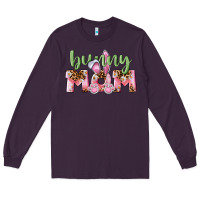 Plum Happy Easter Bunny Mom Long Sleeve Tee - CowGirlArtShop