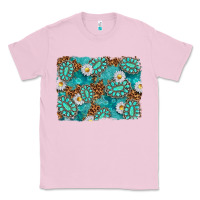 Bubblegum Pink Leopard and Turquoise Gemstone Background Classic Tee - texasbilliewilder