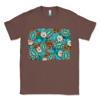Chestnut Leopard and Turquoise Gemstone Background Classic Tee - texasbilliewilder