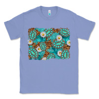 Colony Blue Leopard and Turquoise Gemstone Background Classic Tee - texasbilliewilder
