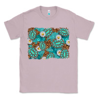 Lilac Leopard and Turquoise Gemstone Background Classic Tee - texasbilliewilder