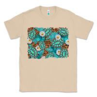 Mushroom Leopard and Turquoise Gemstone Background Classic Tee - texasbilliewilder